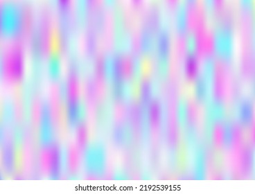 Holograph Dreamy Banner. Rainbow Overlay Hologram Cover. Fluorescent Holographic Liquid Light Horizontal Background Unfocused Girlie Foil Holo Teal. Neon Texture Overlay, 80s, 90s Music Wallpaper