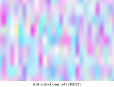 Holograph Dreamy Banner. Rainbow Overlay Hologram Cover. Neon Texture Overlay, 80s, 90s Music Wallpaper Defocused Girlie Foil Holo Teal. Pearlescent Holographic Dreamy Glam Horizontal Background