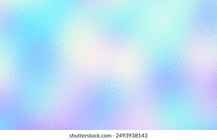 Holograph foil texture. Iridescent metal effect. Holographic glitter backdrop. Rainbow bright gradient. Cute dreamy pattern. Pink blue paper. Sparkle pattern. Vector illustration