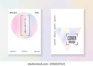 Holograph Mesh. Graphic Effect. Neon Presentation. Pink Hologram Flyer. Spectrum Poster. Modern Concept. Colorful Prism Backdrop. Purple Holograph Mesh
