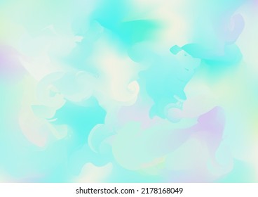 Holograph Minimal Banner. Fluorescent Holographic Dreamy Light Horizontal Background Rainbow Overlay Hologram Cover. Unfocused Girlie Foil Holo Teal. Neon Paper Overlay, 80s, 90s Music Wallpaper