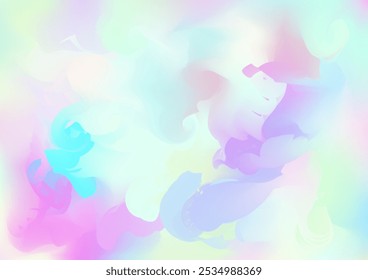 Holograph Minimal Banner. Fluorescent Holographic Dreamy Girlie Horizontal Wallpaper Unfocused Girlie Foil Holo Teal. Rainbow Overlay Hologram Cover. Neon Graphic Overlay, 80s, 90s Music Background