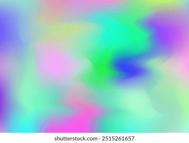 Holograph Minimal Banner. Neon Paper Overlay, 80s, 90s Music Wallpaper Rainbow Overlay Hologram Cover. Gradient Girlie Foil Holo Teal. Iridescent Holographic Liquid Girlie Horizontal Background