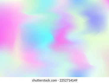 Holograph Minimal Banner  Neon Texture Overlay  80s  90s Music Wallpaper Iridescent Holographic Fluid Light Horizontal Background Rainbow Overlay Hologram Cover  Unfocused Girlie Foil Holo Teal 