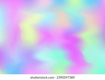 Holograph Minimal Banner. Pearlescent Holographic Liquid Girlie Horizontal Background Neon Graphic Overlay, 80s, 90s Music Wallpaper Gradient Girlie Foil Holo Teal. Rainbow Overlay Hologram Cover.