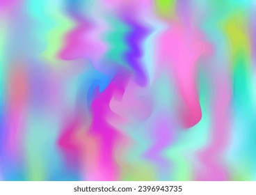 Pancarta mínima del Holograma. Tapa del holograma superposición del arco iris. Holografía Perlecent Sueño Luz Horizontal Fondo Neon Gráfico, 80s, 90s Music Wallpaper Unfocus Girlie Foil Holo Teal.