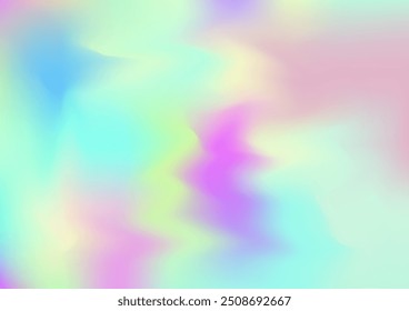 Holograph Minimal Banner. Rainbow Overlay Hologram Cover. Neon Texture Overlay, 80s, 90s Music Wallpaper Pearlescent Holographic Fluid Girlie Horizontal Background Gradient Girlie Foil Holo Teal.