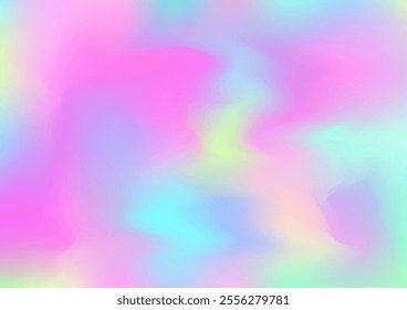 Holograph Minimal Banner. Rainbow Overlay Hologram Cover. Gradient Girlie Foil Holo Teal. Pearlescent Holographic Liquid Glam Horizontal Wallpaper Neon Texture Overlay, 80s, 90s Music Background