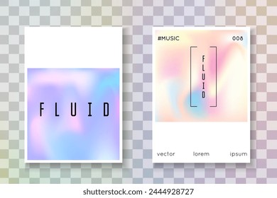 Holograph Pattern. Abstract Fluid. Digital Banner. Purple Neon Flyer. Graphic Screen. Hologram Shape. Business Retro Brochure. Pink Holograph Pattern