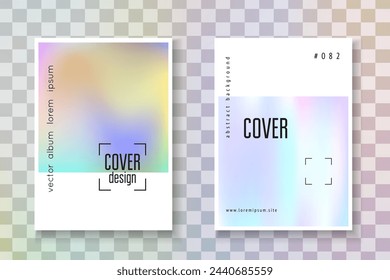 Holograph Presentation. Color Poster. Modern Design. Colorful Pearl Illustration. Plastic Vector. Pink Gradient Flyer. Minimal Pattern. Blue Holograph Presentation