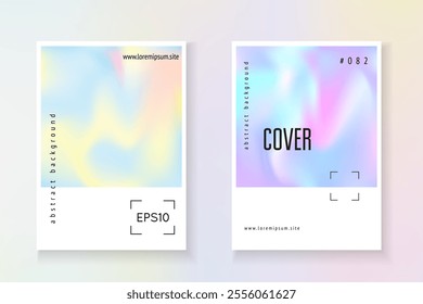 Holograph Presentation. Pearlescent Shape. Pastel Design. Colorful Metal Backdrop. Rainbow Pattern. Purple Geometric Paper. Memphis Concept. Violet Holograph Presentation