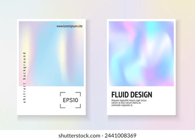 Holograph Presentation. Vintage Concept. Abstract Foil. Chrome Design. Iridescent Fluid. Blue Spectrum Cover. Isolated Metal Backdrop. Purple Holograph Presentation