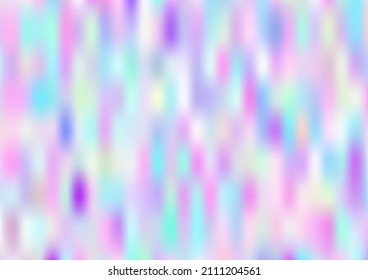 Holograph Trendy Banner. Defocused Girlie Foil Holo Teal. Rainbow Overlay Hologram Cover. Fluorescent Holographic Fluid Girlie Horizontal Background Neon Texture Overlay, 80s, 90s Music Wallpaper