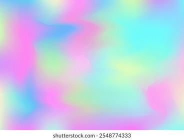 Holograph Trendy Banner. Gradient Girlie Foil Holo Teal. Fluorescent Holographic Dreamy Glam Horizontal Background Rainbow Overlay Hologram Cover. Neon Graphic Overlay, 80s, 90s Music Wallpaper