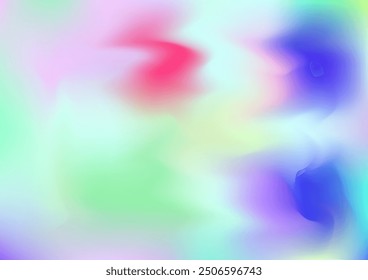 Holograph Trendy Banner. Neon Paper Overlay, 80s, 90s Music Background Rainbow Overlay Hologram Cover. Pearlescent Holographic Dreamy Girlie Horizontal Wallpaper Defocused Girlie Foil Holo Teal.