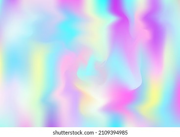 Holograph Trendy Banner. Pearlescent Holographic Dreamy Glam Horizontal Background Rainbow Overlay Hologram Cover. Defocused Girlie Foil Holo Teal. Neon Graphic Overlay, 80s, 90s Music Wallpaper