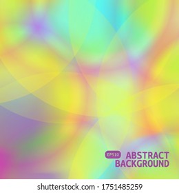 Holographic abstract background. Bright holographic backdrop with gradient mesh. Pearlescent graphic template for brochure, banner, wallpaper, mobile screen.