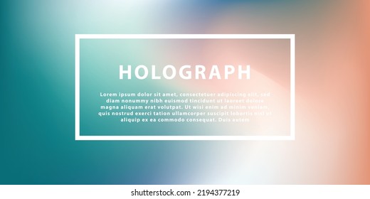 Holographic Abstract Background. Bright Holographic Backdrop With Gradient Mesh. Eps 10 Vector