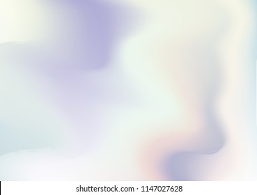 Holographic abstract background. Colorful holographic backdrop with gradient mesh. 90s, 80s retro style. Pearlescent graphic template for brochure, flyer, poster design, wallpaper, mobile screen.