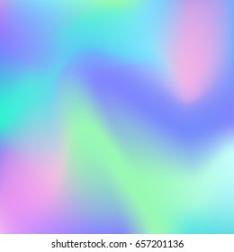 Holographic abstract background. Cosmic surreal texture. Vector illustration in neon colors, 80s 90s trendy style design.