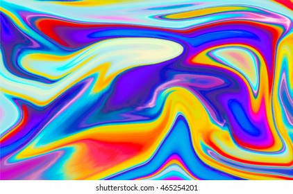 Holographic abstract background in fluid color design. Vector illustration for your modern style trends 80s / 90s background with creative project design cover, book, printing, gift card, fashion. 