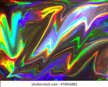 Holographic abstract background in fluid color design. Vector illustration for your modern style trends 80s / 90s background with creative project design cover, book, printing, gift card, fashion. 