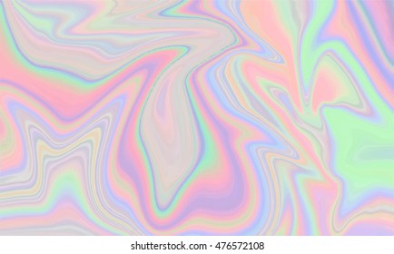 Holographic abstract background in fluid color design. Vector illustration for your modern style trends 80s / 90s background with creative project design cover, book, printing, gift card, fashion. 