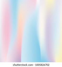 Holographic abstract background. Futuristic Gradient backdrop with holographic mesh. 90s, 80s retro style. Iridescent graphic template for banner, flyer, cover design, mobile interface, web app.