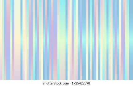 Holographic abstract background with lines. Rainbow fairytale colorful hologram gradient