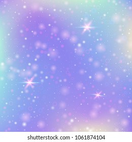 Holographic abstract background. Liquid holographic backdrop with gradient mesh. 90s, 80s retro style. Pearlescent graphic template for brochure, flyer, poster design, wallpaper, mobile screen.