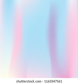 Holographic abstract background. Liquid holographic backdrop with gradient mesh. 90s, 80s retro style. Pearlescent graphic template for banner, flyer, cover design, mobile interface, web app.