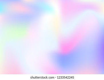 Holographic abstract background. Liquid holographic backdrop with gradient mesh. 90s, 80s retro style. Iridescent graphic template for brochure, banner, wallpaper, mobile screen. - Shutterstock ID 1233542245