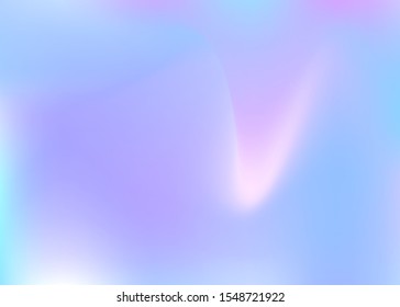 Holographic abstract background. Liquid holographic backdrop with gradient mesh. 90s, 80s retro style. Pearlescent graphic template for banner, flyer, cover design, mobile interface, web app.