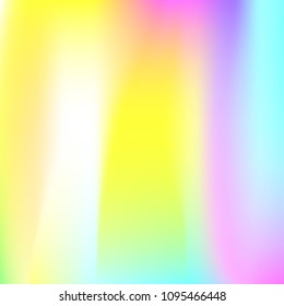 Holographic abstract background. Minimal holographic backdrop with gradient mesh. 90s, 80s retro style. Pearlescent graphic template for banner, flyer, cover design, mobile interface, web app.