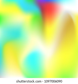 Holographic abstract background. Minimal holographic backdrop with gradient mesh. 90s, 80s retro style. Pearlescent graphic template for banner, flyer, cover design, mobile interface, web app.