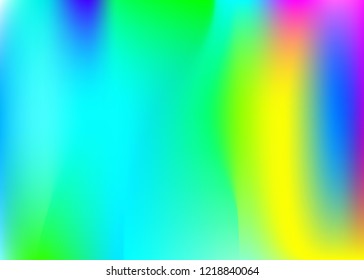 Holographic abstract background. Minimal holographic backdrop with gradient mesh. 90s, 80s retro style. Iridescent graphic template for book, annual, mobile interface, web app.