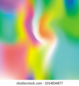 Holographic abstract background. Multicolor holographic backdrop with gradient mesh. 90s, 80s retro style. Pearlescent graphic template for banner, flyer, cover design, mobile interface, web app.