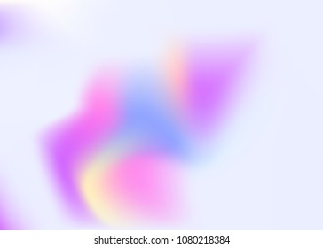Holographic abstract background. Multicolor holographic backdrop with gradient mesh. 90s, 80s retro style. Pearlescent graphic template for book, annual, mobile interface, web app.
