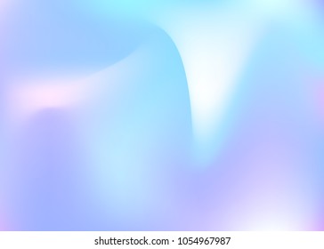 Holographic abstract background. Neon holographic backdrop with gradient mesh. 90s, 80s retro style. Pearlescent graphic template for banner, flyer, cover design, mobile interface, web app.