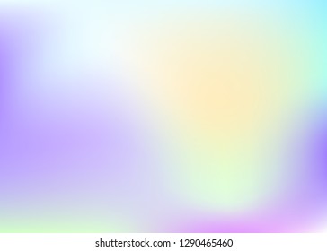 Holographic abstract background. Neon holographic backdrop with gradient mesh. 90s, 80s retro style. Iridescent graphic template for book, annual, mobile interface, web app.