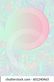 Holographic abstract background in neon color design. Vector illustration for modern style trends background for creative project design: covers, books, party invitations. Vector poster template.