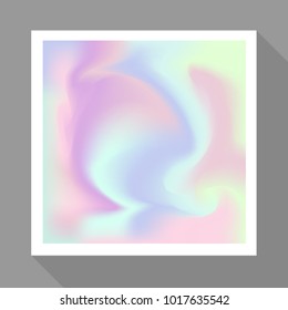 Holographic abstract background in pastel and neon color design. Vector illustration. Isolated