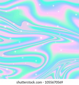 Holographic abstract background in pastel, neon color . Vector illustration for poster, brochure, invitation, cover book, catalog.