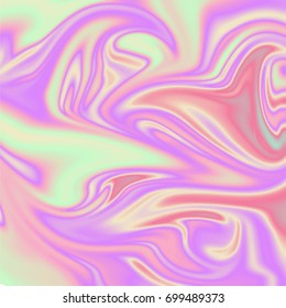 Holographic abstract background in pastel,neon color design. Vector illustration for your modern style trends 80s / 90s background for creative project design.