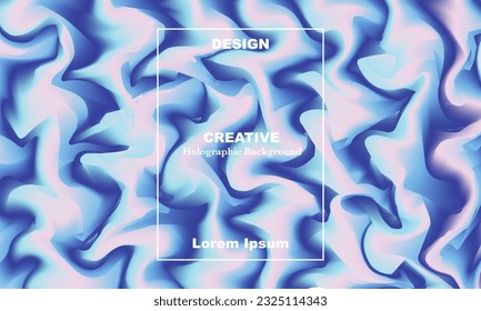 Holographic abstract background in pastelneon colors design. Vector illustration for your modern style 80s90s background for your creative design project: fashion. covers, books, printing and more