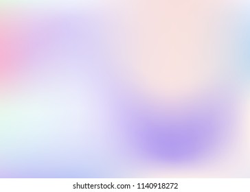 Holographic abstract background. Rainbow holographic backdrop with gradient mesh. 90s, 80s retro style. Pearlescent graphic template for book, annual, mobile interface, web app.