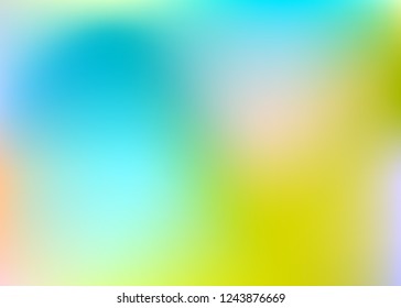 Holographic abstract background. Stylish holographic backdrop with gradient mesh. 90s, 80s retro style. Pearlescent graphic template for placard, presentation, banner, brochure.