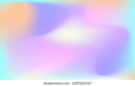 Holographic abstract background. Stylish holographic backdrop with gradient mesh. Vector illustration