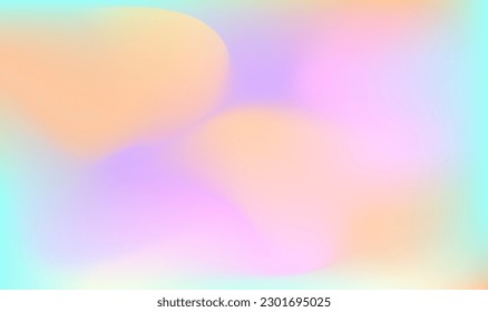 Holographic abstract background. Stylish holographic backdrop with gradient mesh. Vector illustration