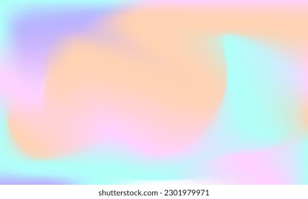 Holographic abstract background. Stylish holographic backdrop with gradient mesh. Vector illustration
